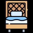 کفی تخت خواب چوبی و فلزی